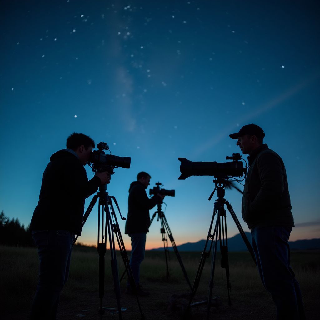 Astrophotography workshop with participants